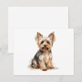 Yorkshire Terrier waterverf print Yorkie hondenkun (Voorkant / Achterkant)