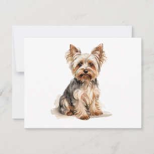 Yorkshire Terrier waterverf print Yorkie hondenkun