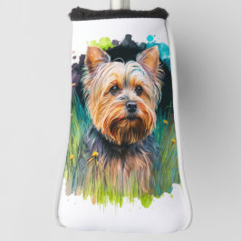 Yorkshire Terrier Waterverf Putter Golfheadcover
