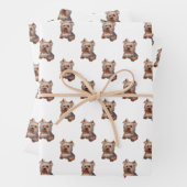 Yorkshire Terrier Wrapping Paper Sheets (In situ)