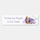 Yorkshire Terrier Yorkie Angel Bumpersticker (Voorkant)
