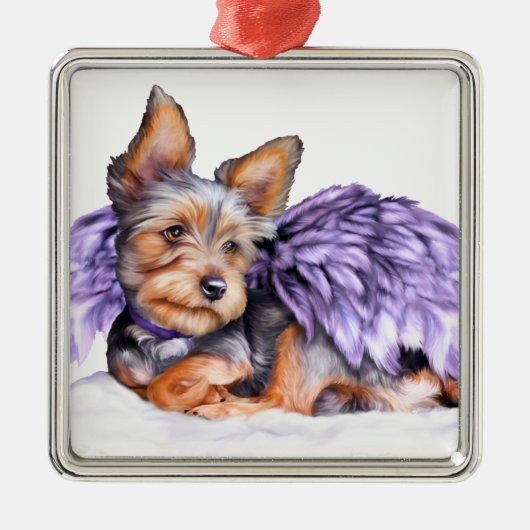 Yorkshire Terrier Yorkie Angel Ornament (Voorkant)