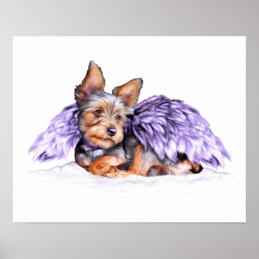Yorkshire Terrier Yorkie Angel Poster (Voorkant)