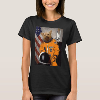 Yorkshire Terrier Yorkie Astronaut Trots Patriotti T-shirt