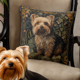 Yorkshire Terrier Yorkie Dog  Bloemen Kussen