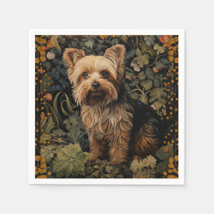 Yorkshire Terrier Yorkie Dog  Bloemen Servet