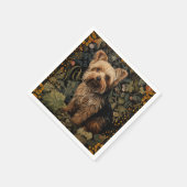 Yorkshire Terrier Yorkie Dog  Bloemen Servet (Hoek)