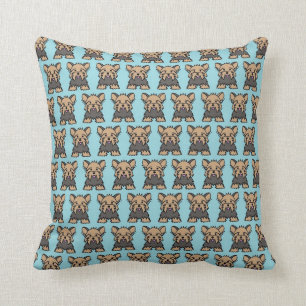 Yorkshire Terrier/Yorkie Dog Cushion - Blue Kussen