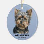Yorkshire Terrier Yorkie Dog Keepomwille Love Memo Keramisch Ornament (Links)