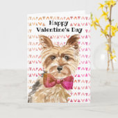 Yorkshire Terrier Yorkie Dog Valentijnsdag Kaart (Gele Bloem)