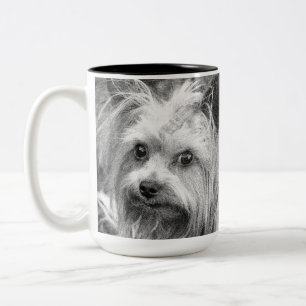 Yorkshire Terrier Yorkie Favorite Breed Sketch Tweekleurige Koffiemok