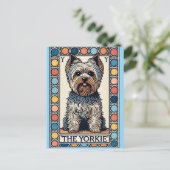 Yorkshire terrier Yorkie Feestdagenkaart (Staand voorkant)