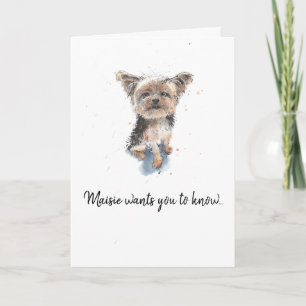 Yorkshire Terrier, Yorkie gepersonaliseerde vaderd Kaart