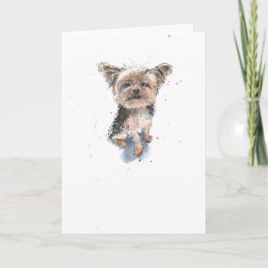 Yorkshire Terrier, Yorkie grappige Dog Birthday Ca Kaart (Voorkant)