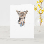 Yorkshire Terrier, Yorkie grappige Dog Birthday Ca Kaart (Gele Bloem)