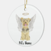 Yorkshire Terrier Yorkie Herdenkings- en condolean Keramisch Ornament (Links)