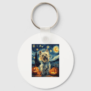 Yorkshire Terriër Yorkie Hond van gogh sterrenheme Sleutelhanger