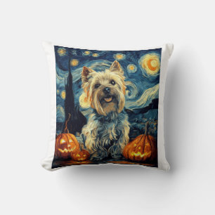 Yorkshire terrier Yorkie Hond van gogh sterrennach Kussen