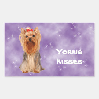 Yorkshire Terrier - Yorkie Kisses Rechthoekige Sticker