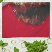 Yorkshire Terrier Yorkie Kitchen Towel Theedoek (Gevouwen)