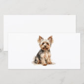 Yorkshire Terrier Yorkie Klein Hondengebreed Speel Feestdagenkaart (Voorkant / Achterkant)