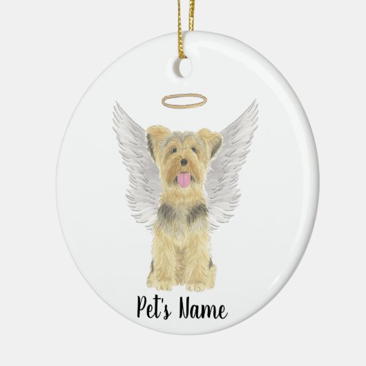 Yorkshire Terrier Yorkie Sympathie Herdenking Keramisch Ornament (Links)