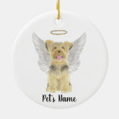 Yorkshire Terrier Yorkie Sympathie Herdenking Keramisch Ornament (Achterkant)