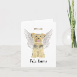 Yorkshire Terrier Yorkie Sympathy Memorial Kaart