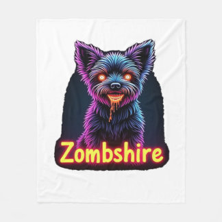 Yorkshire Terrier Yorkie Zombie Hond Halloween Ove Fleece Deken