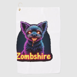 Yorkshire Terrier Yorkie Zombie Hond Halloween Ove Golfhanddoek
