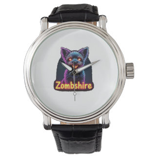 Yorkshire Terrier Yorkie Zombie Hond Halloween Ove Horloge