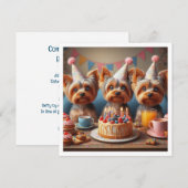 Yorkshire terrier, Yorkshire verjaardag Kaart (Voorkant / Achterkant)