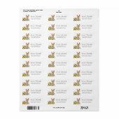 Yorkshire Terrier Zonnebloem Eucalyptus Adres Etiket (Full Sheet)