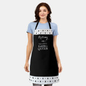 Yorkshire Terrier Zwart Wit Bakken Queen Custom Schort (Gedragen)