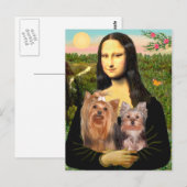 Yorkshire Terriers (7and19) - Mona Lisa Briefkaart (Voorkant / Achterkant)