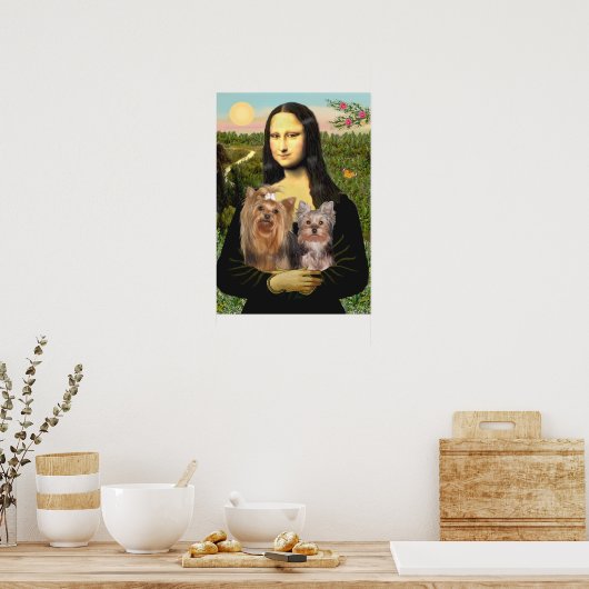 Yorkshire Terriers (7and19) - Mona Lisa Poster (Keuken)