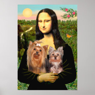 Yorkshire Terriers (7and19) - Mona Lisa Poster