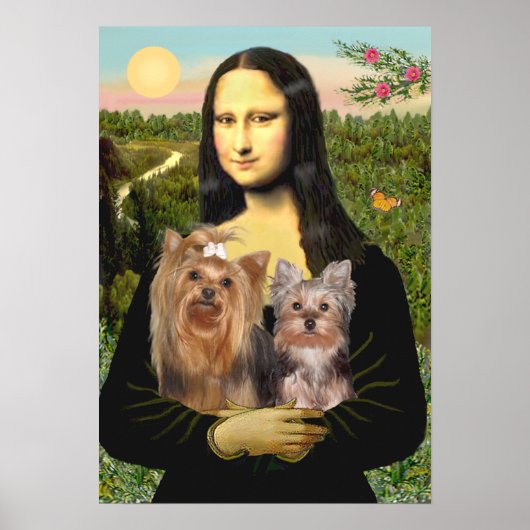 Yorkshire Terriers (7en19) - Mona Lisa Poster (Voorkant)