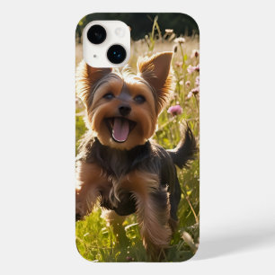 Yorkshire Terriers die in het gras spelen Case-Mate iPhone 14 Plus Hoesje
