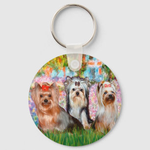 Yorkshire Terriers (drie) - Garden Sleutelhanger