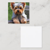 Yorkshire Terriers, of "Yorkkies" als 'Affec' Vierkante Visitekaartje (Voorkant / Achterkant)