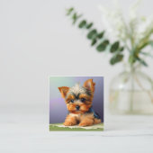 Yorkshire Terriers, of "Yorkkies" als 'Affec' Vierkante Visitekaartje (Staand voorkant)