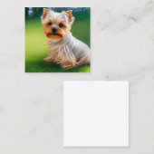 Yorkshire Terriers, of "Yorkkies" als 'Affec' Vierkante Visitekaartje (Voorkant / Achterkant)