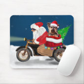 Yorkshire Terrier's Ride Santa Claus op Motorcycle Muismat (Met muis)