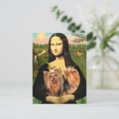 Yorkshire Terriers (twee) - Mona Lisa Briefkaart (Staand voorkant)