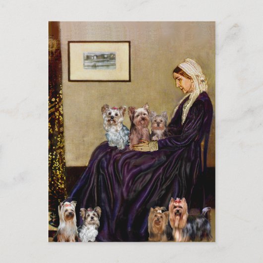 Yorkshire Terriers (Zeven) - Whistlers Mother Briefkaart (Voorkant)