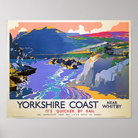 Yorkshire trein reizen poster (Voorkant)