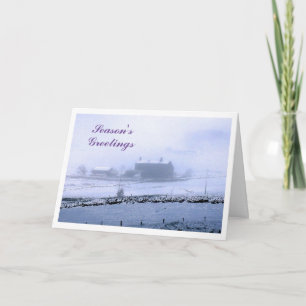 Yorkshire UK boerderij kerstkaart Kaart