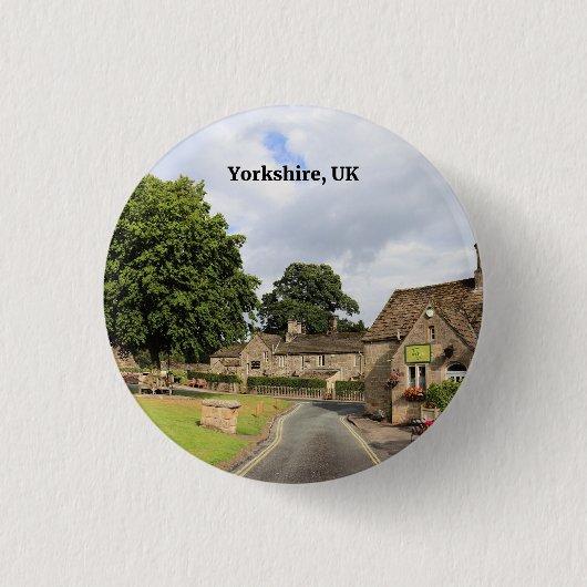Yorkshire, Verenigd Koninkrijk Ronde Button 3,2 Cm (Voorkant)
