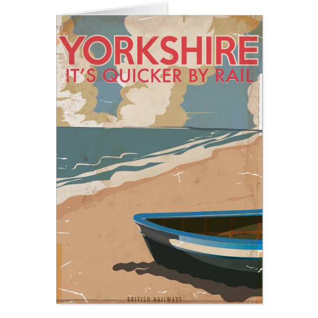 Yorkshire Vintage Spoorweg Reisposter (Voorkant)
